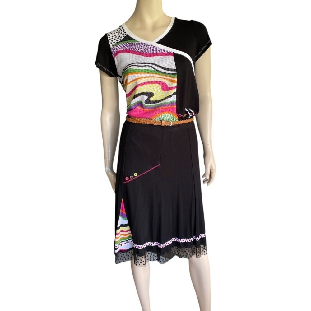 Zoe Vintage 2 Pc Colorful Skirt Set Sz 8-10